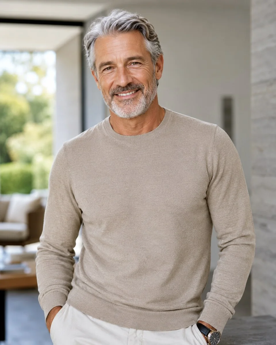 A man in his fifties at home, the kind of everyday user RagnarOak gummies are aimed at